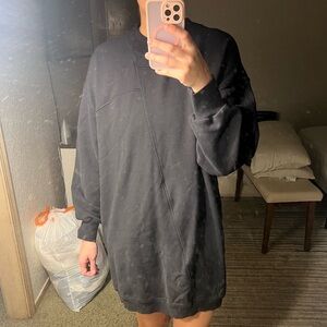 Black Lululemon Sweatshirt Dress